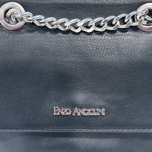 Enzo Angiolini Black Crossbody Shoulder Bag, Pebbled Faux Leather - Picture 3 of 8